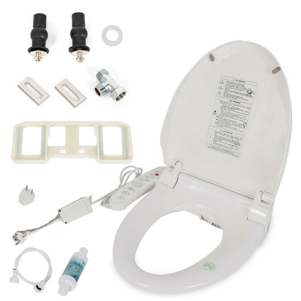Toilet Seat Accessories Toilet Seat Cover 220V Electric Smart Toilet Seat Heated Automatic Self-cleaning Nozzles Energy-saving Slow-closing