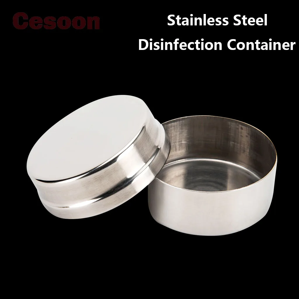 

Cesoon 1Pc Dental Stainless Steel Cotton Tank Medical Alcohol Disinfection Jar Container 7.5*4.5cm Dentistry Clinic Tools