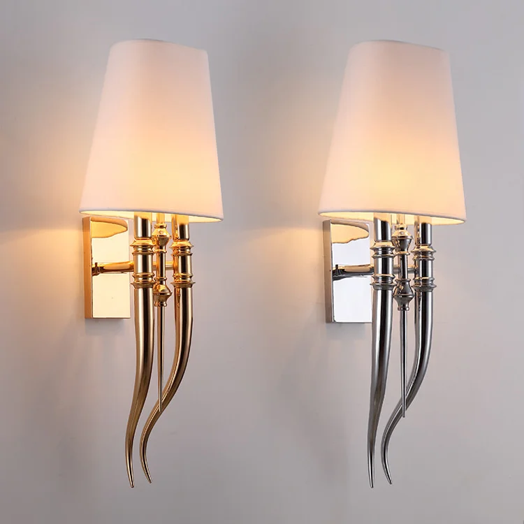 

wall mounted lamp Nordic antler wall sconce bed head lamp long wall sconces blue wall light wall lamps for reading