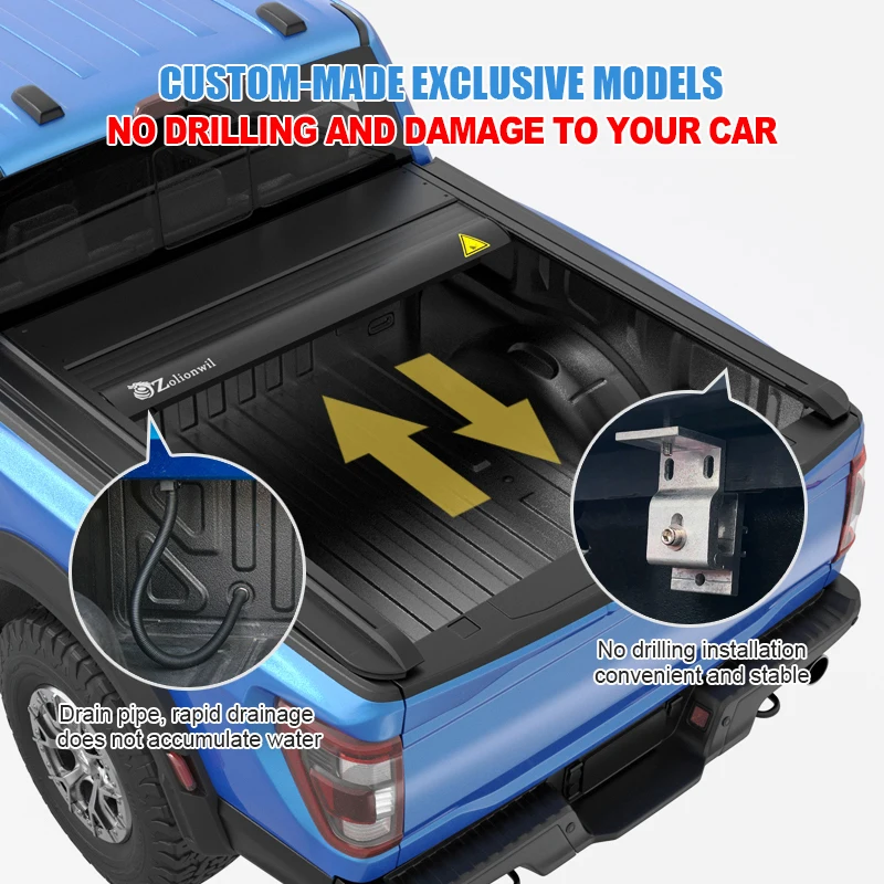 Zolionwil Electric Tonneau Roller Lid Pickup Truck Accessories Retractable Bed Cover for Foton Tunland G7 G9 YUTU E3 E5 E7
