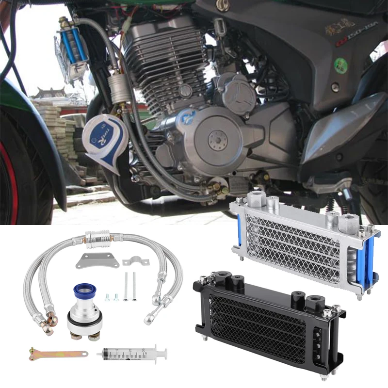 85MLMotorcycleOilCoolerSystemKitFitForHondaCBCG100CC250CC