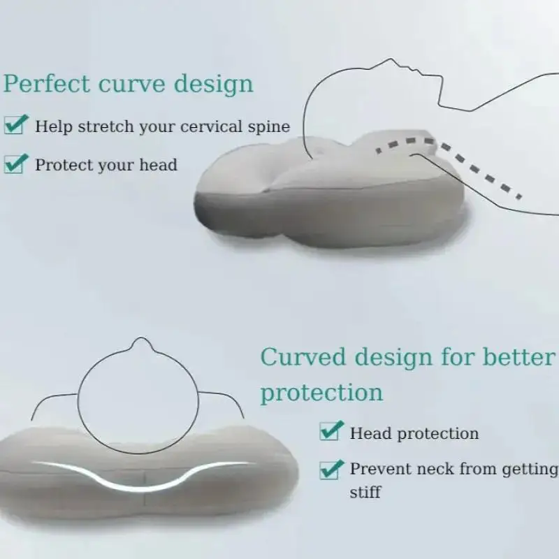 Ergonomic Cooling Neck Pillow with Breathable Pillowcase for Optimal Sleep Comfort