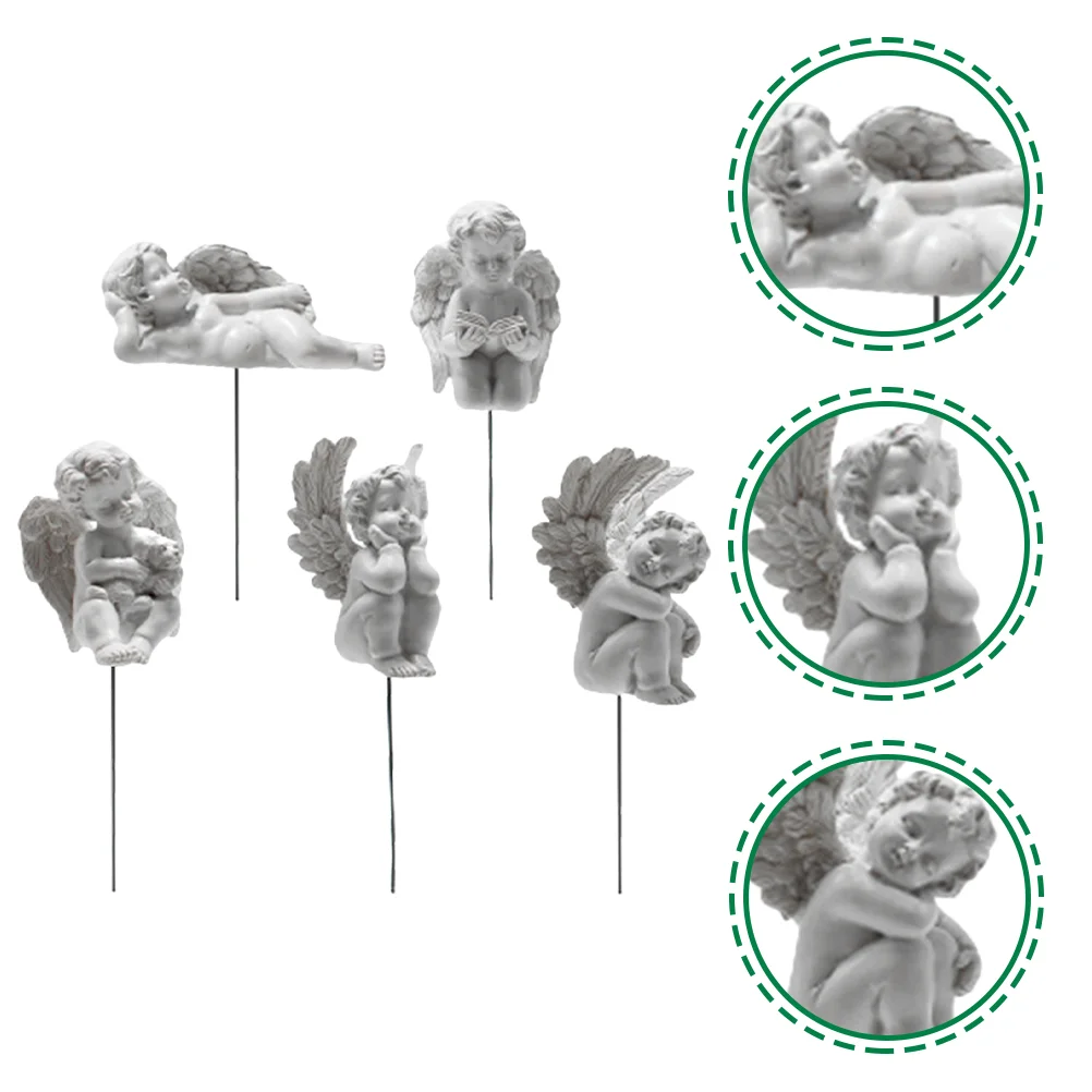 

5 шт., статуи из смолы в виде ангелов
