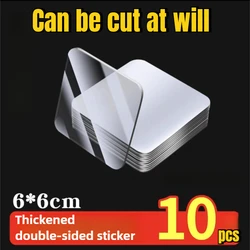 Ultra - Strong Reusable Transparent Adhesive Tape - Waterproof & Versatile Wall Stickers (6x6CM - 10pcs - with - bag)