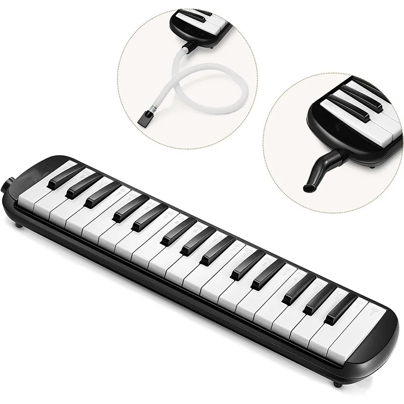 Portable 32-Key Melodica with Carrying Bag and Mouthpiece