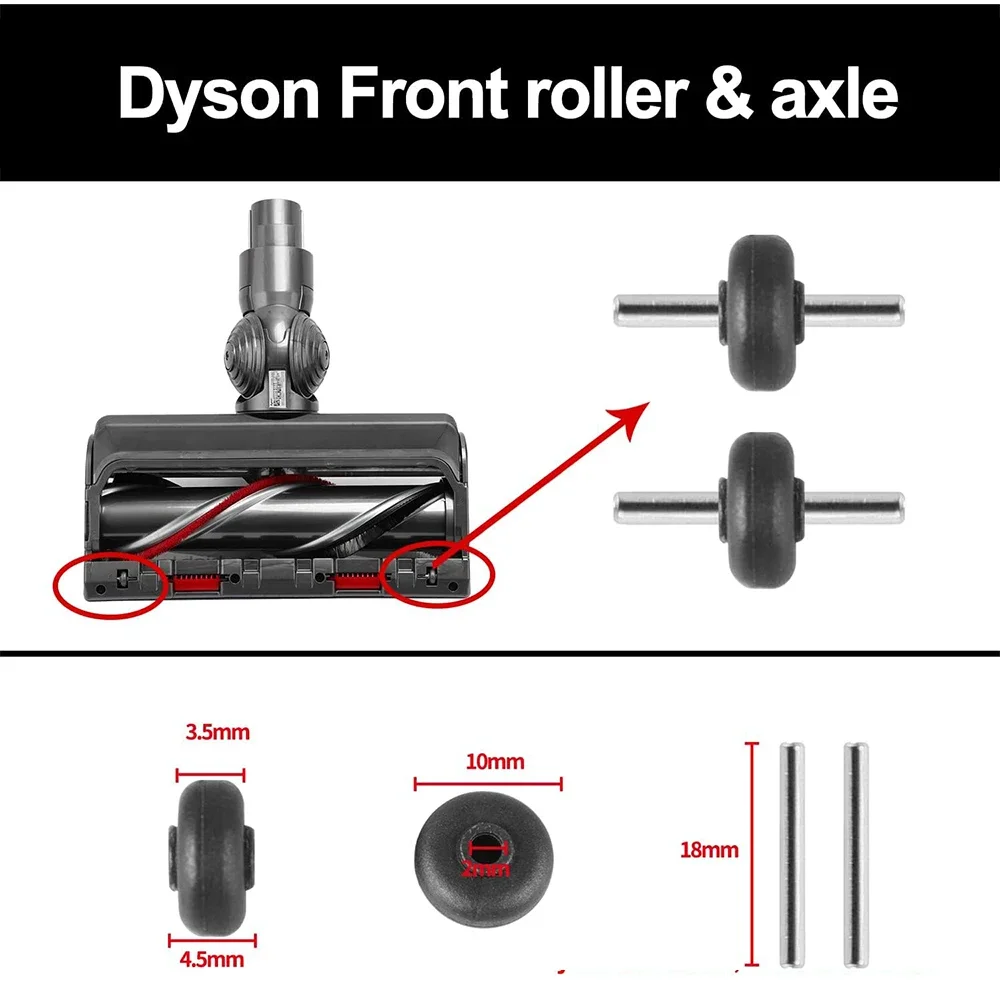 Sohlenplattenräder für Dyson V6 V7 V8 V10 V11 V15 DC58 DC59 DC62 Direct Drive Reinigungskopf, nicht für weichen Rollenkopf – Detail 2