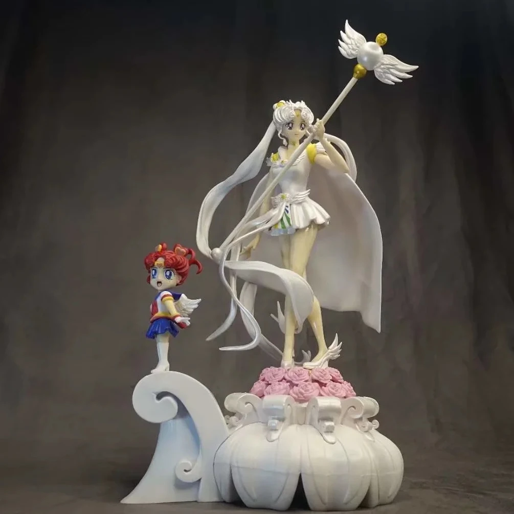 

37CM 2022 New Anime Tsukino Usagi ChibiChibi Moon Girl kawaii PVC Figure Model toys doll Ornament Collect christmas gifts