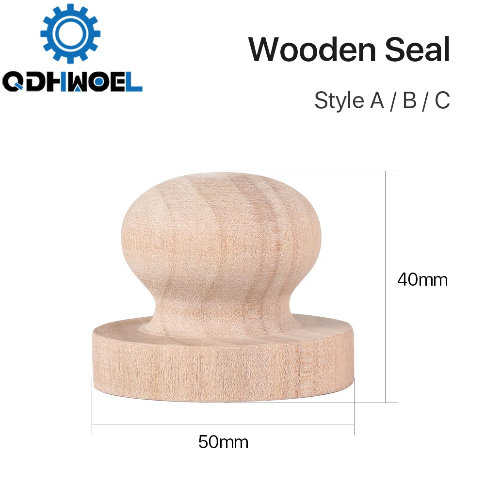 QDHWOEL DIY 목재 도장 레이저 조각 재료, CO2 조각 레이저 기계용 목재 스탬프, DIY 선물 액세서리