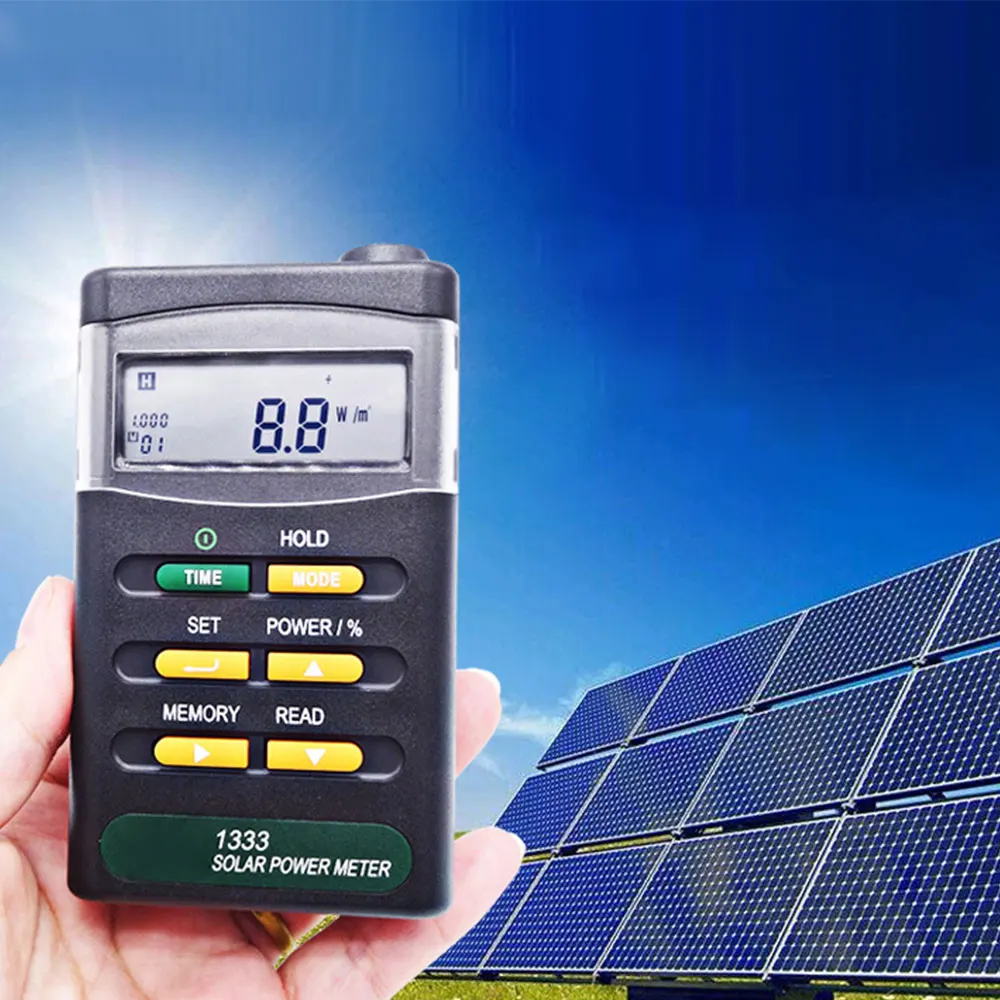 TES-1333 400-1100nm Handheld Digital Solar Power Meter Sun Irradiance Mesurement,User Calibration Factor Setting Function images - 6