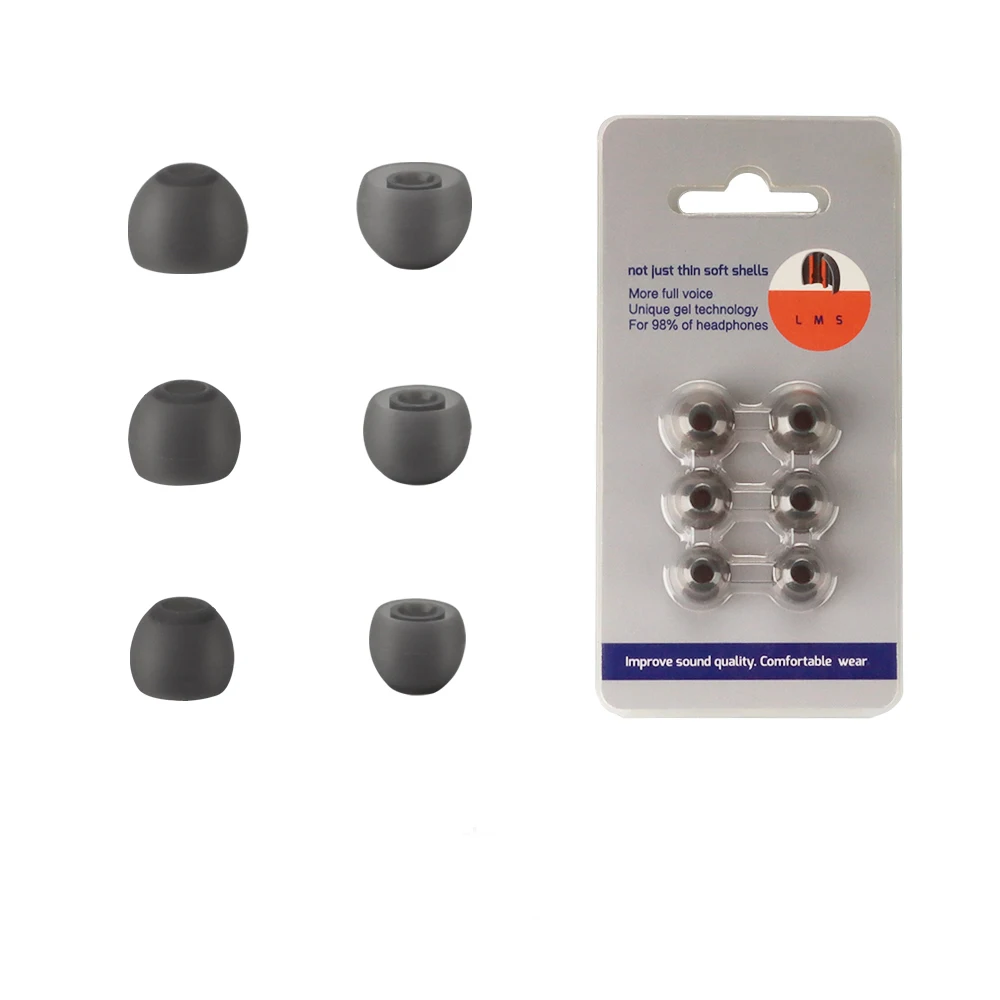 6Pcs Silicone Ear Cushion Tips for WF-1000XM6 Wireless Earbuds,S/M/L Size In-Ear Earcup Sleeve
