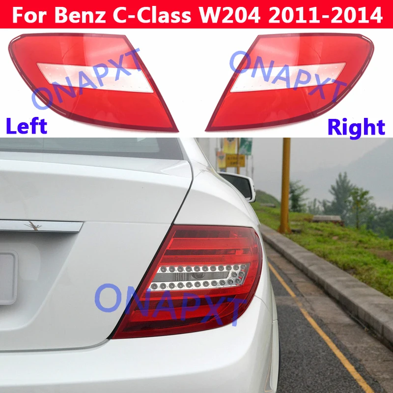 For Benz C Class W204 2011 2014 Rear Taillamp Cover Lamp Taillight