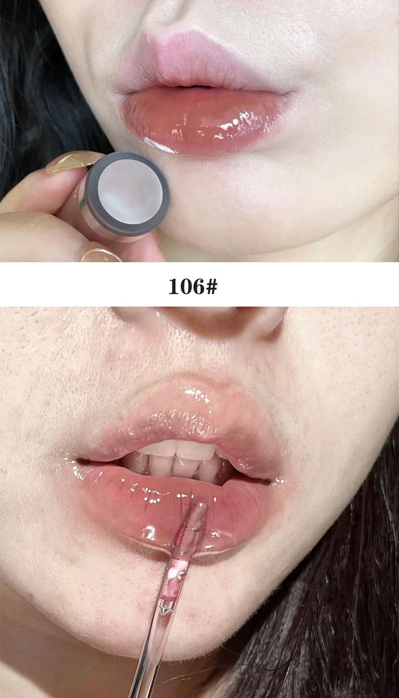 Cappuvini Baby Bottle Lip Gloss — Hydrating Mirror Finish, Glass-Effect Lip Gloss for Jelly-Like Lips, 6