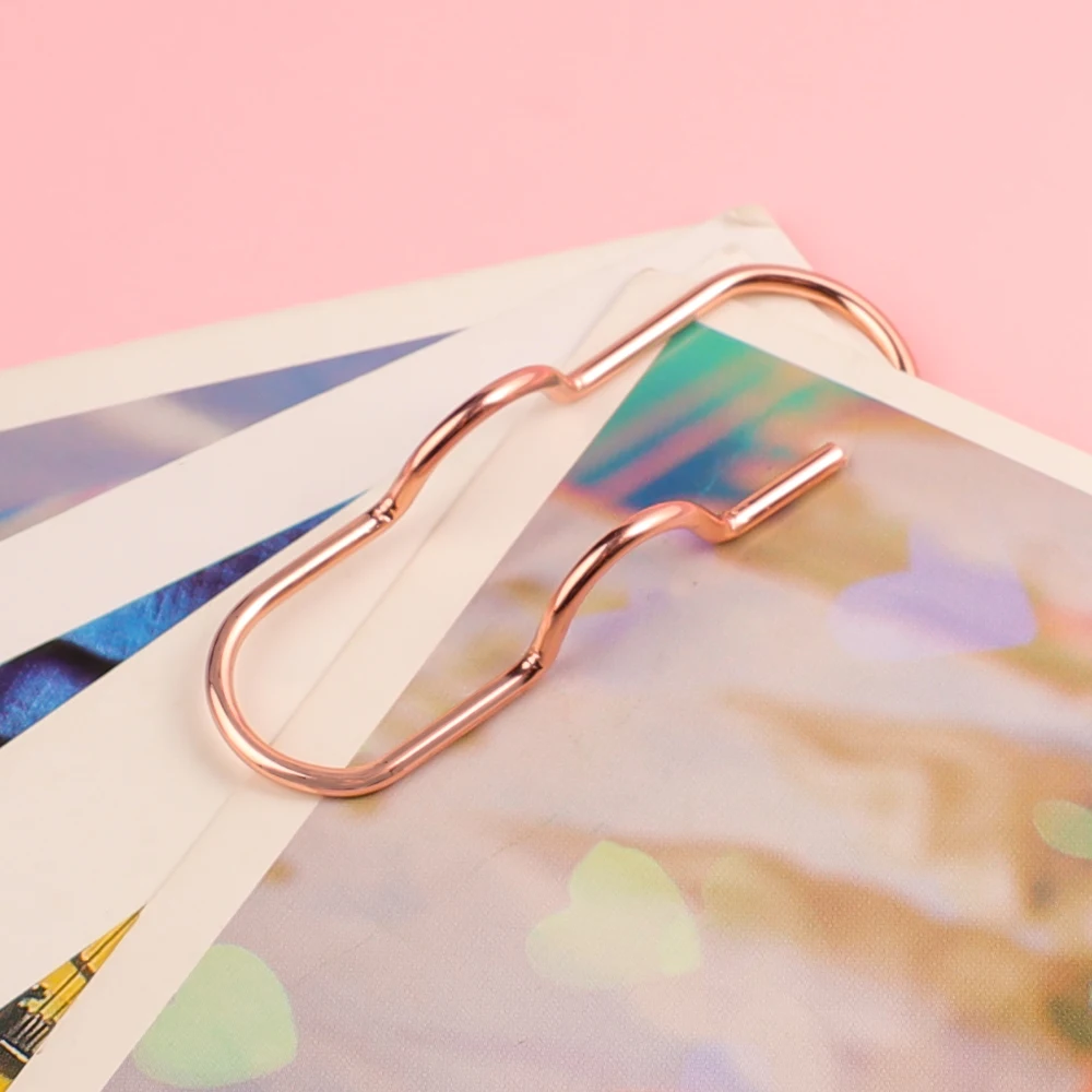 1-15PCS Metal Pen Holder Paper Clips Notebook Bookmarks Photo Memo Ticket Storage Paperclip School Office Stationery Supplies paper clips