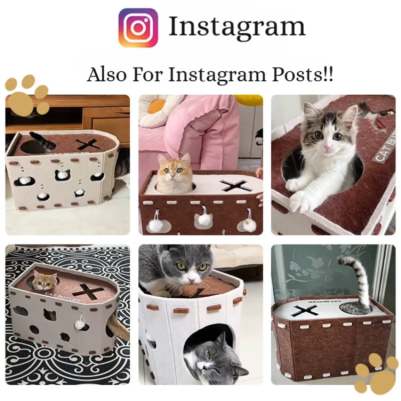 Cama para gatos de doble capa, gran espacio, resistente al