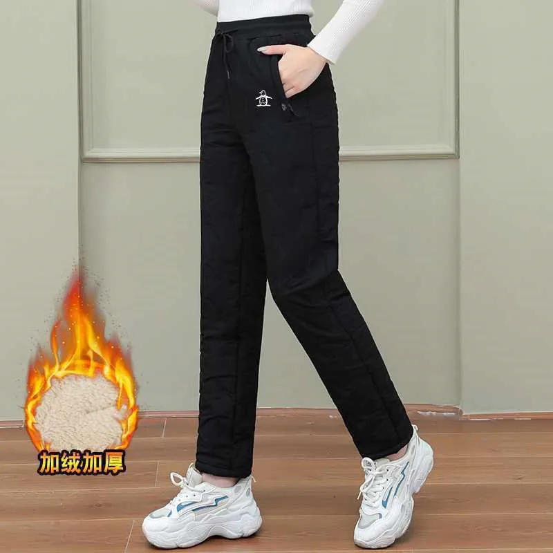 Winter Golf Wear Women Authentic Golf Pants Cold Proof Keep Warm Straight Pants Lamb Wool Casual Women Clothing