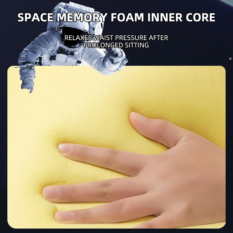 Ergonomisches Memory-Foam Lendenkissen, Verstellbares Stützkissen für Auto, Büro & Gaming-Stuhl, Rückenschmerzen-Linderung – Detail 6