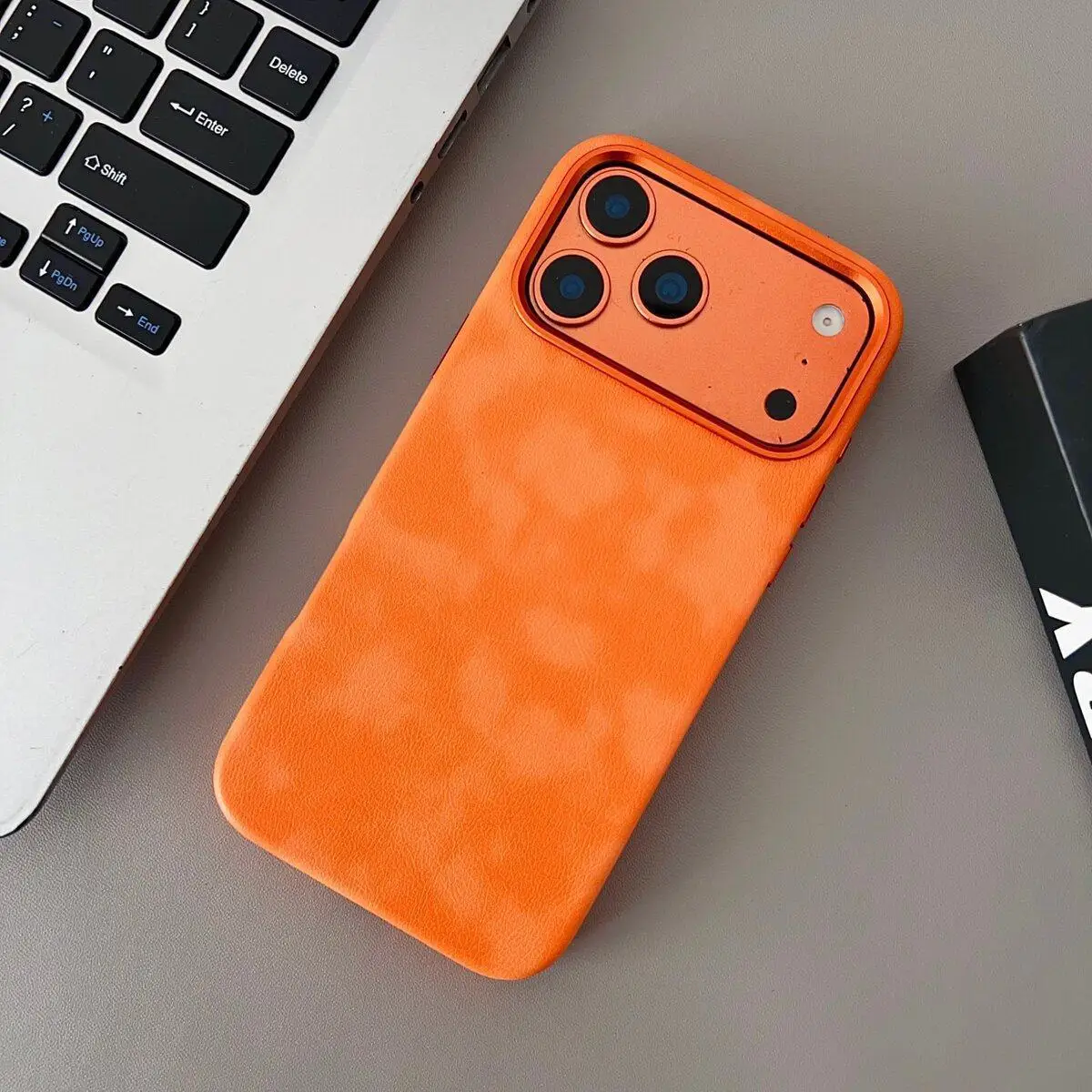 Retro Premium Brown Leather Case with Magnetic Ring Cover