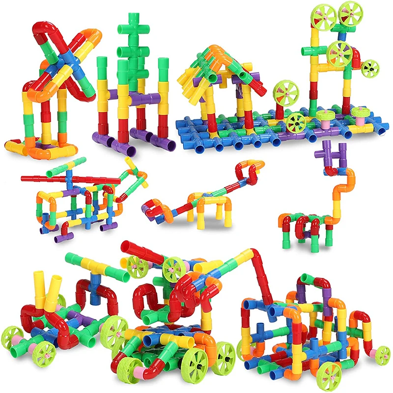 Children's Pipeline Building Block Toy Puzzle Men and Women Early