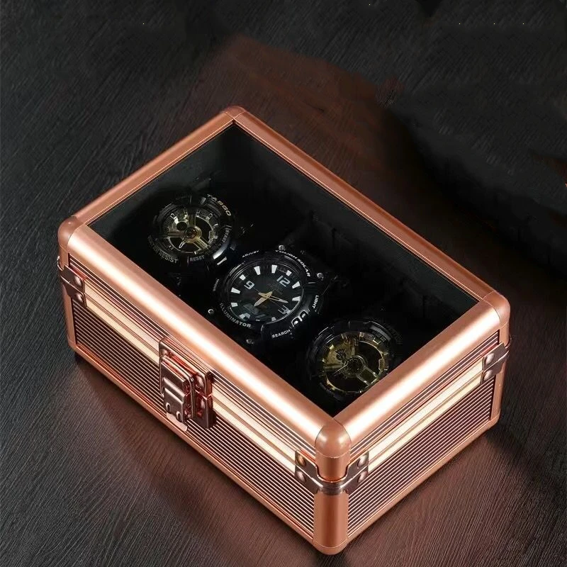 1/2/3/5/10 Slots Aluminum Alloy Watch Organizer Watch Case Storage Box Travel Gift Display