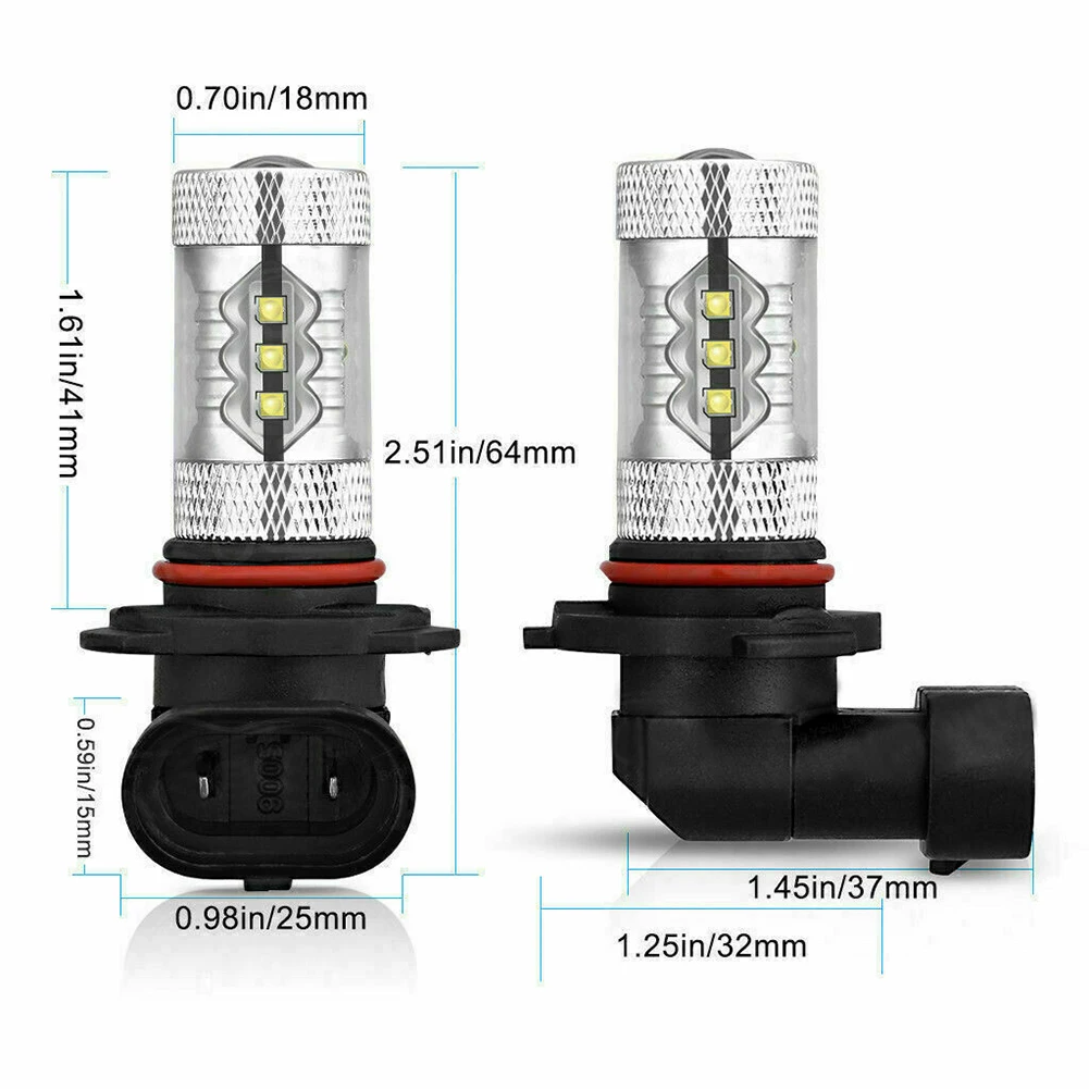 

Useful LED Fog Light Lamp 2000LM 2PCS 6000K Accessories Easy To Install Fog Light Bulbs Foglight Bulbs DRL Kit