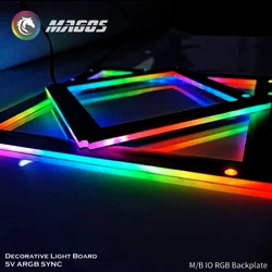 ARGB Motherboard Lighting Frame For ATX MATX ITX,DIY M/B IO RGB Backplate,Modding PC Cabinet Decorative Panel AURA SYNC