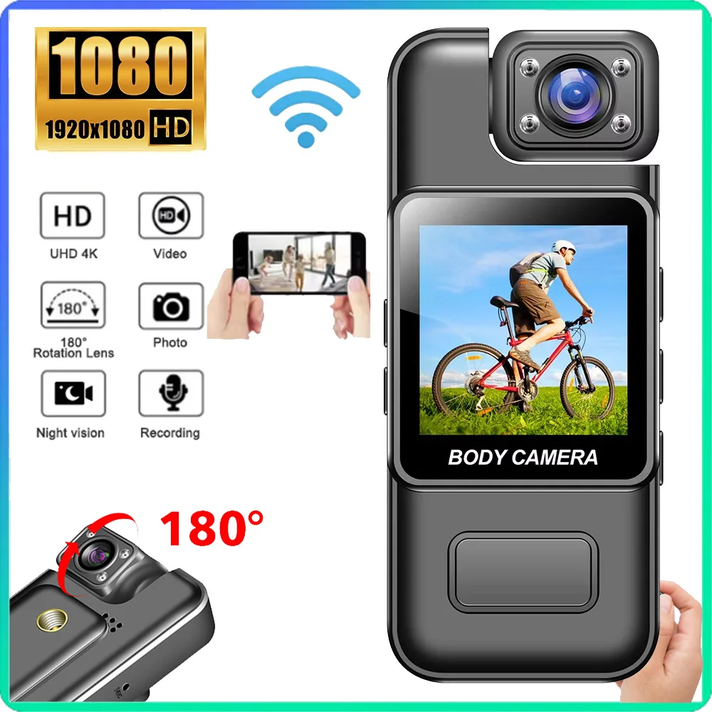 1080P HD Mini Camera With WiFi Hotspot Portable Digital Video Recorder Sports DV DVR Police BodyCam Night Vision Small Camcorder
