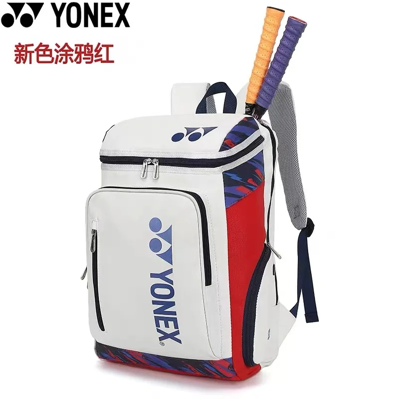 YONEX High Quality Badminton Racket Sports Backpack Leather Tennis Shoulder Bag Multifunctional Fit 4-6 Pieces Racket Backpack 5