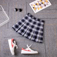 2023 Women A- line Skirt Red Plaid Skirt korean harajuku plaid skirt Spring and Autumn New Pleated High Waist Skirt - Image 5