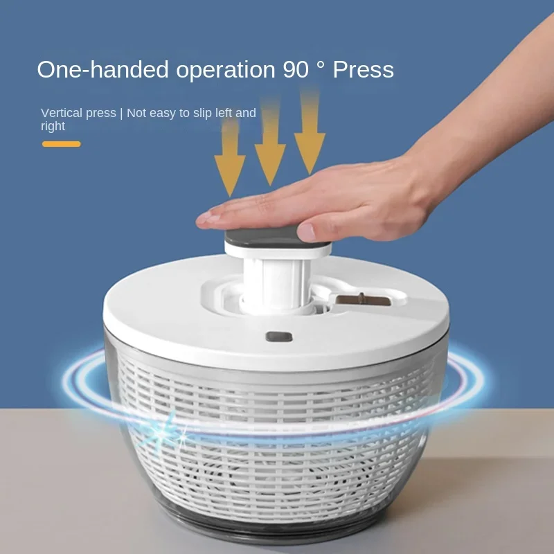 

Vegetable Dehydrator Salad Fruit Spinner Household Large Capacity Dehydrator Kitchen Vegetable Accessories Drain Salad Basket