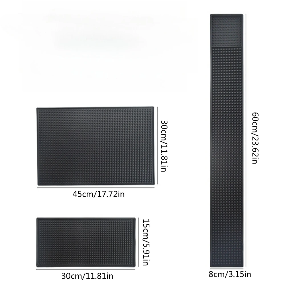 Bar Mat Rubber Dish Drying Mat Countertop Non Slip Heat Resistant Home Kitchen Accessories