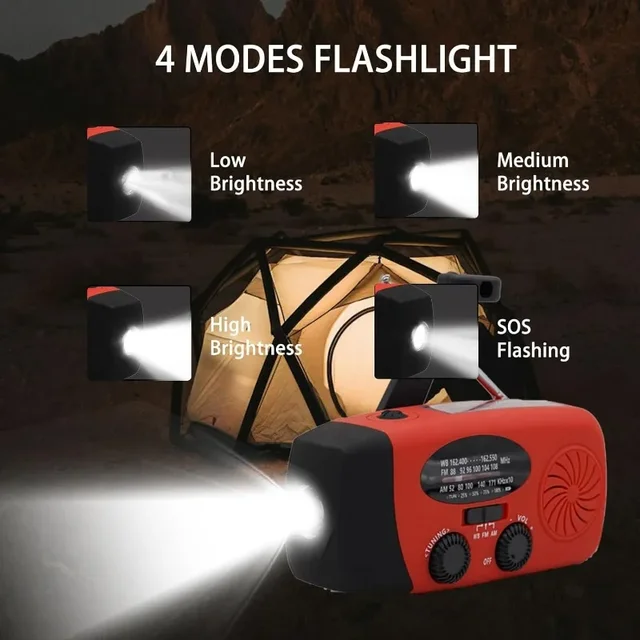 Multifunctional Hand Crank Emergency Radio 4