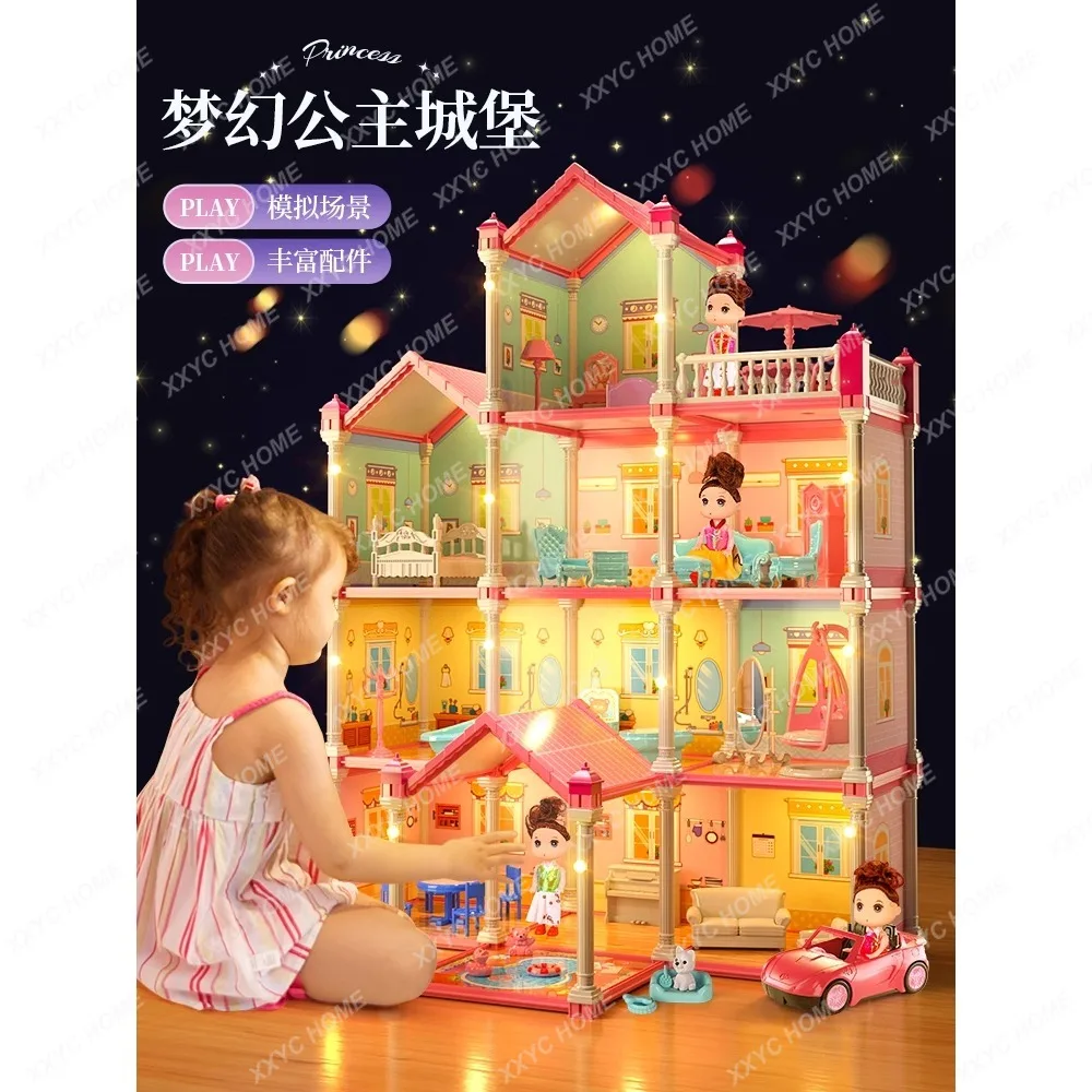 

Children's Toy Play House Girl Princess Castle House Girl Doll House