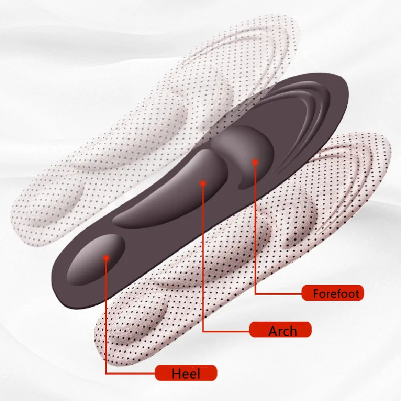 5D Sport Insoles for Shoes Women Men Deodorant Breathable Cushion Running Insoles For Feet Care Orthopedic Memory Foam