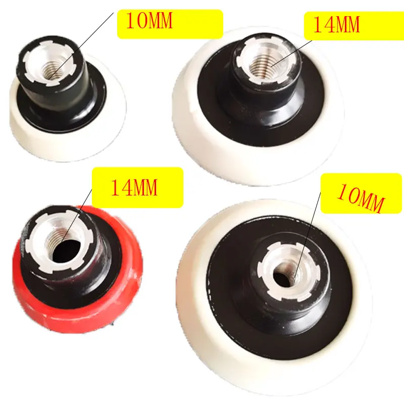 Rotary Polisher Backup Platform Self Adhesive Hook and Loop Back Plate M10/M14/ 5/8 '' for Soft Edge Polishing Pad
