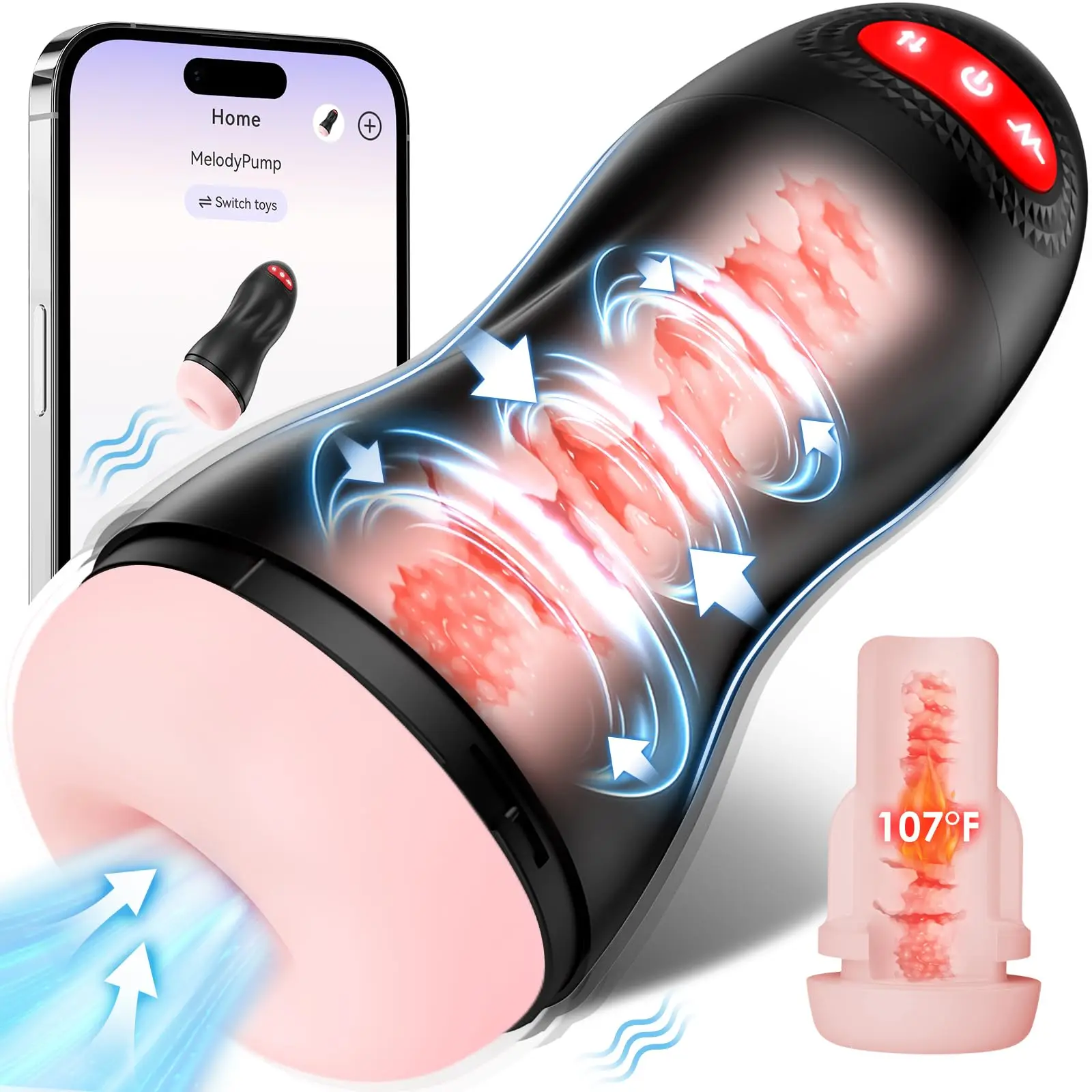APP Control Automatic Male Sucking Mastubator Vibration Heating Masturbation Cup Pocket Pussy Real Vagina Adult Sex Toys Man male masturbator male masturbator cup male masturbation aid