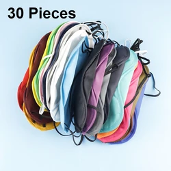 30 Luxurious Silk Sleep Eye Masks - Soft & Adjustable for Travel, Sleep, or Parties (30 Pieces)