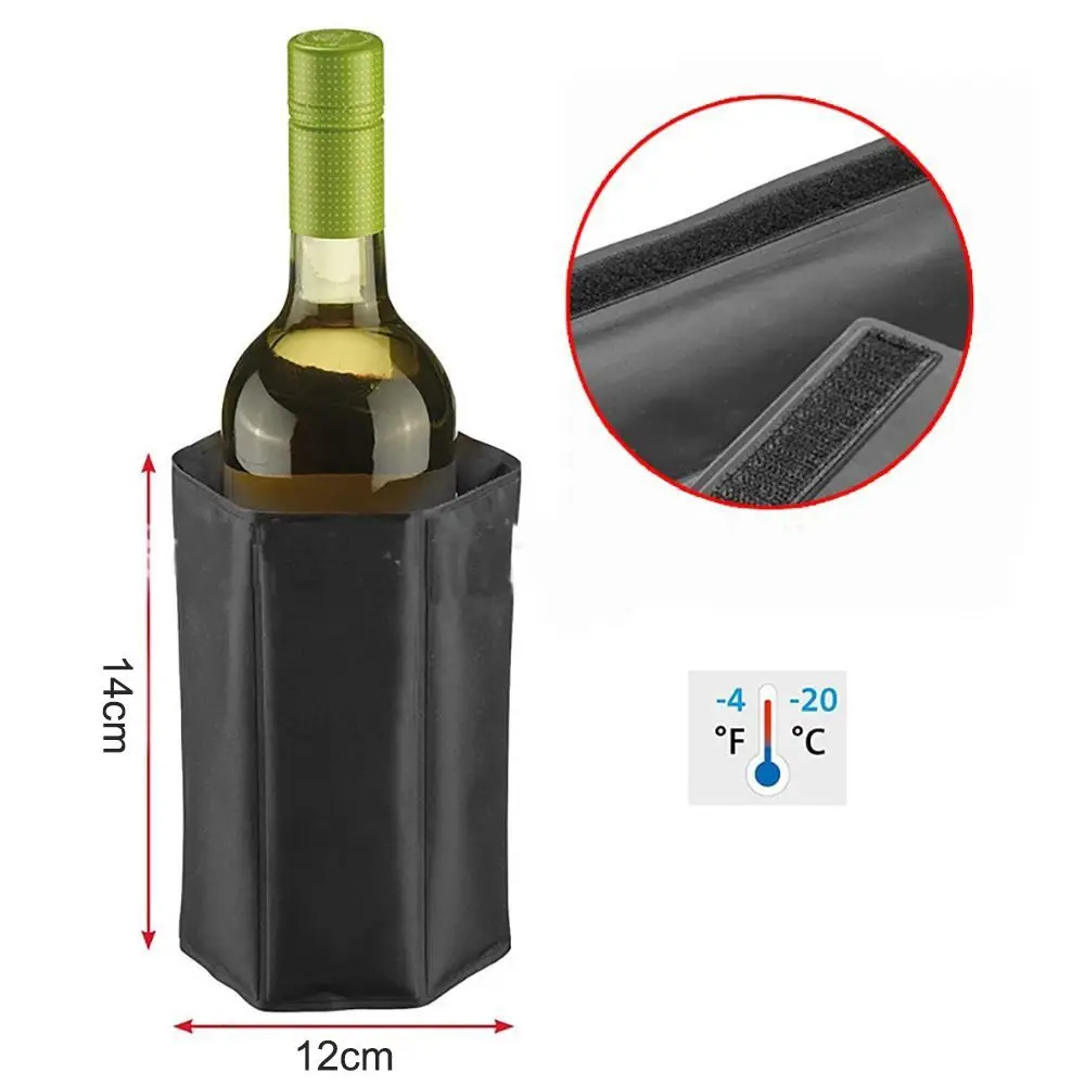 Wine Cooler Sleeve Wine Bottle Chiller Ice Pack Adjustable Bottle Wrap Keep Cool Refreshing for Red White Champagne Sparkling,wine ice pack