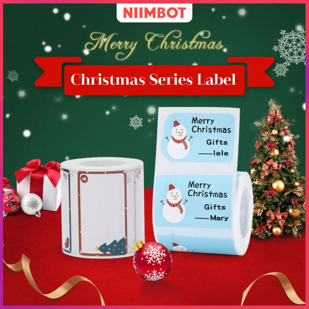 

Christmas Series NIIMBOT B21/B203/B3S Thermal Label Machine Printing Paper Gift Tag Commodity Price Food Self-adhesive Label