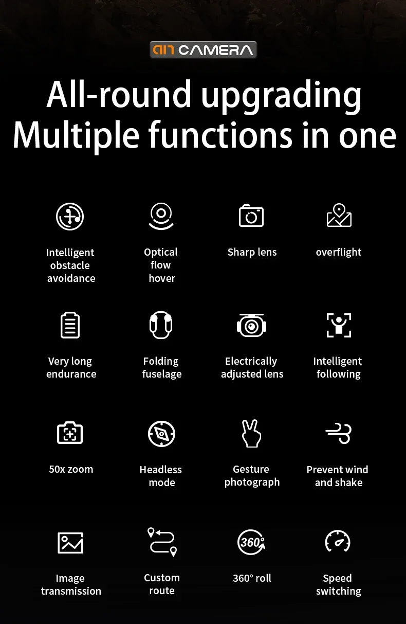 Dron sin escobillas de alta definición para fotografía aérea, cuadricóptero plegable para evitar obstáculos, avión de control remoto, juguete para niño