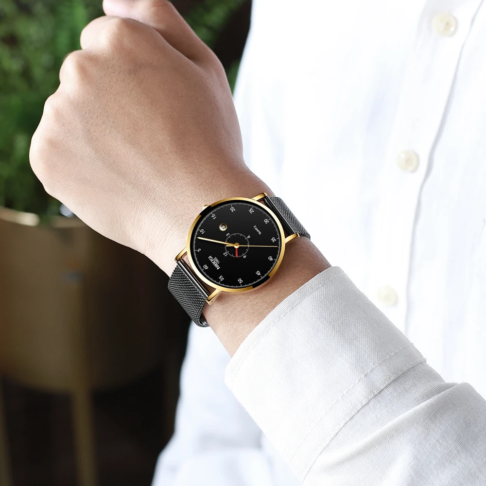 Mens Watches Casual Sport Quartz Watch Men Military Waterproof Ultra Thin Slim Wrist Watch saat_voghion.com