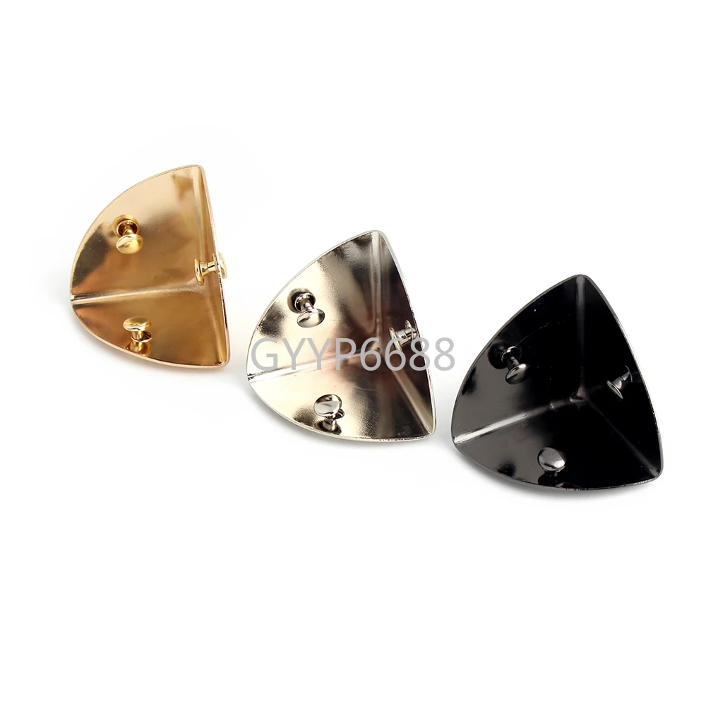 2/10/20PCS 가죽 공예 핸드백에 대 한 32x31mm 금속 삼각형 가방 코너 보호대 버클 DIY 책 사진 앨범 리벳 액세서리