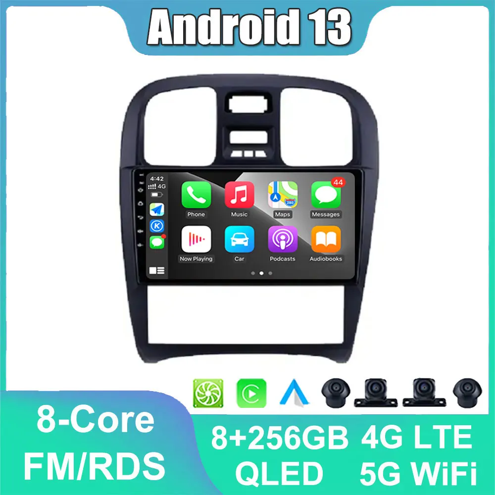 

Android 13 8G+128G For Hyundai Sonata 2003-2009 Car Radio Vedio Stereo Multimedia Player GPS Navigation 4G LTE WIFI IPS DSP