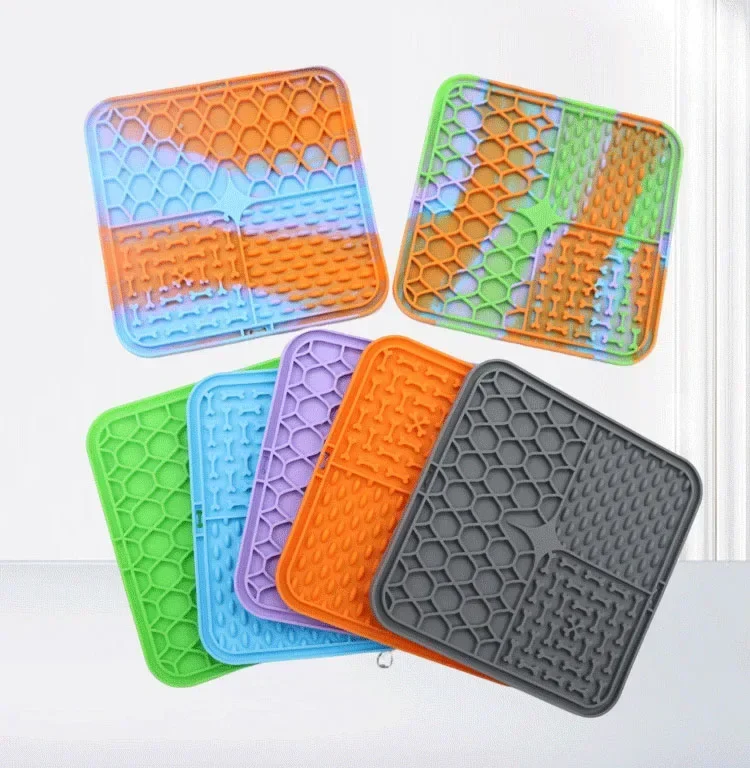 Title 2, Pet Lick Silicone Mat for Dogs Pet Slow Food Pl...