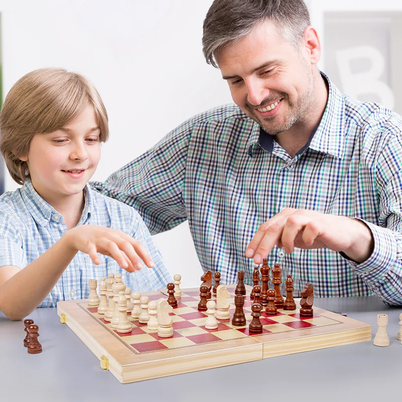 

Folding Chessboard Chess Game Portable Chess Board Set Intellectual Games Travel Chess Board Game Sets for Children Adult Party