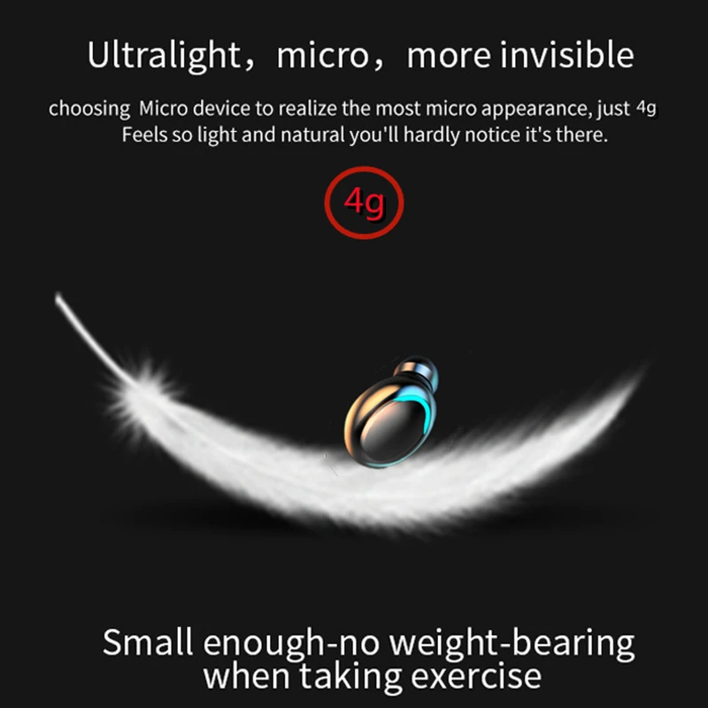 bluetooth earphones F9 Bluetooth Wireless Headphones IPX7 Waterproof Ear Hooks Noise Reduction Earbuds HiFi Stereo headsets