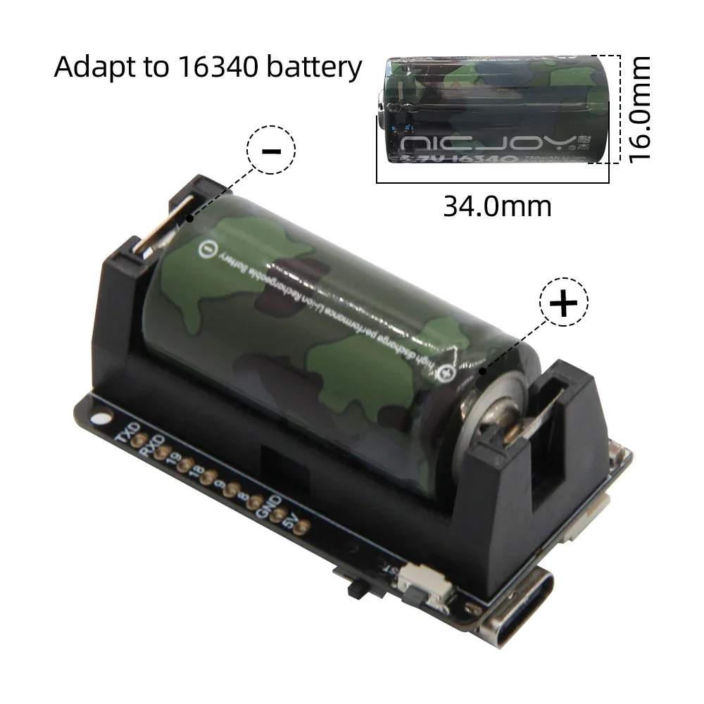Lílio®circuitos de Desenvolvimento do Módulo sem Fio Board Wi-fi Bluetooth Suporte da Bateria 16340 Ttgo T-oi Plus Esp32-c3 Risc-v Mcu - Image 2