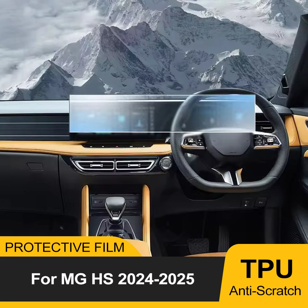 Auto GPS LCD Bildschirm Navigation TPU Vorgeschnittene Folie für MG HS 2024-2025 Blendschutz Displayschutzfolie Kratzfeste Abdeckung