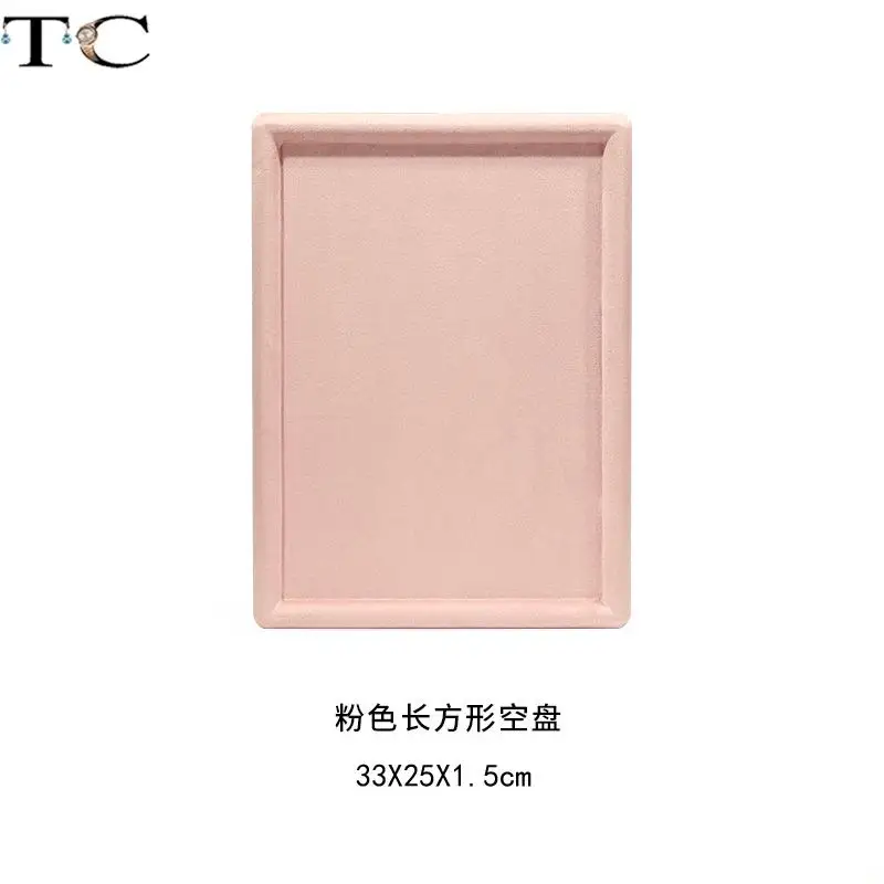 Velvet Jewelry Display Tray Ring Ear Studs Storage Tray Necklace Bracelet Pendant Storage Display Tray