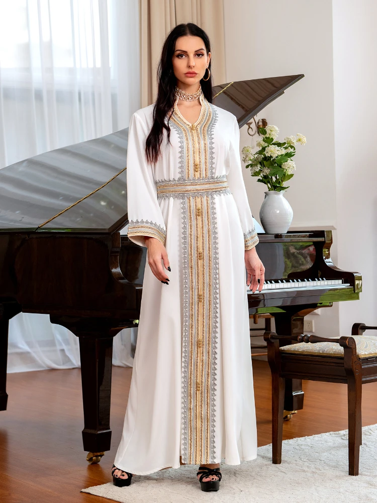

India Muslim Dress Women Turkey Abaya Islam Caftan Elegant Party Night Long Dresses for Woman Robe De Moda Dubai Musulman Kaftan