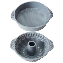 Premium Gray Silicone Bakeware Set (Round Mold Set)